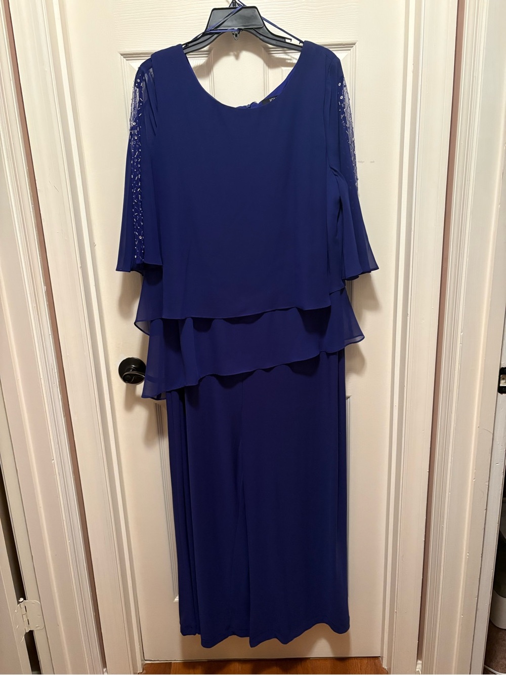 Elegant Layered Navy Blue Women’s Jumpsuit